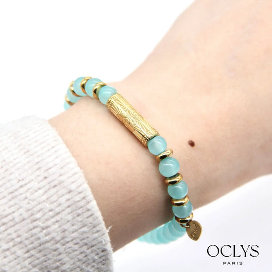 Oclys Tyché Stone Bracelet Turquoise - Precious Sparkle