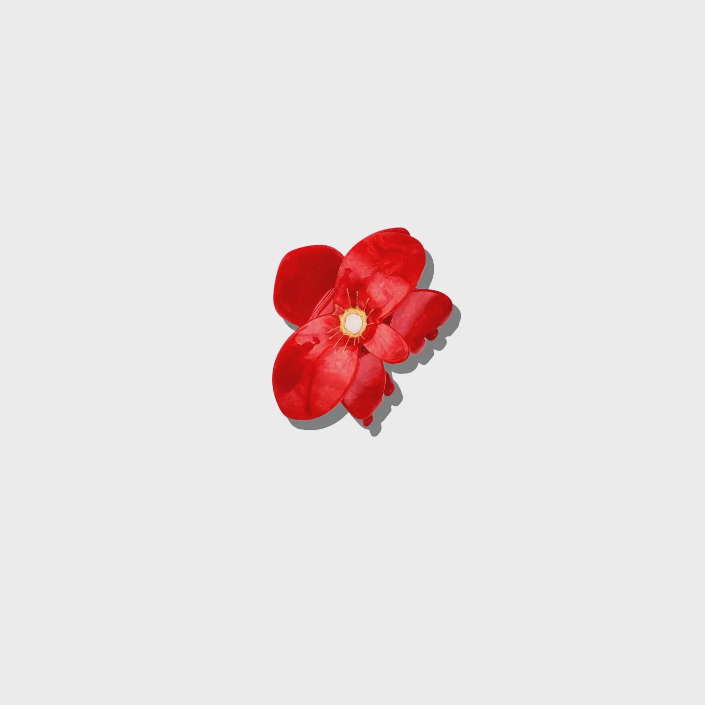 Hand-Painted Origami Orchid Flower Claw Hair Clip