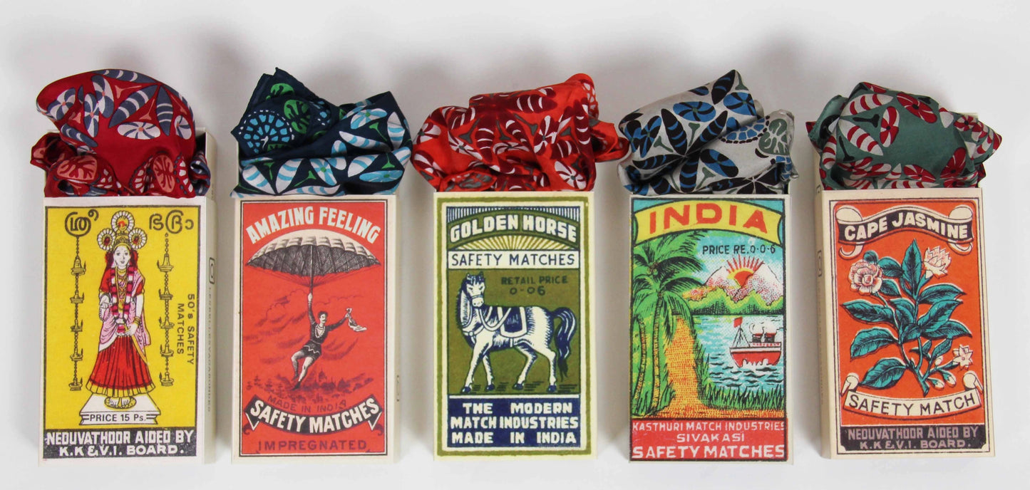 Les Belles Vagabondes Mini Alice Green Silk Scarf - Precious Sparkle