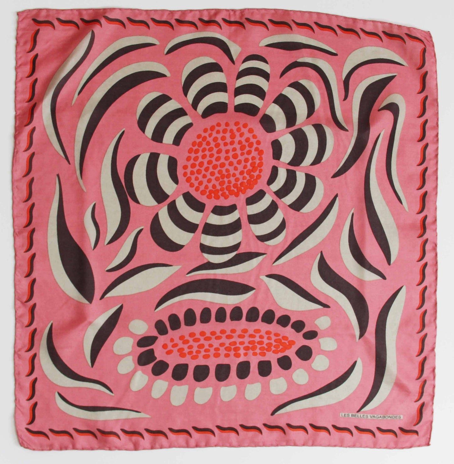 Les Belles Vagabondes Mini Forget-me-not Rose Silk Scarf