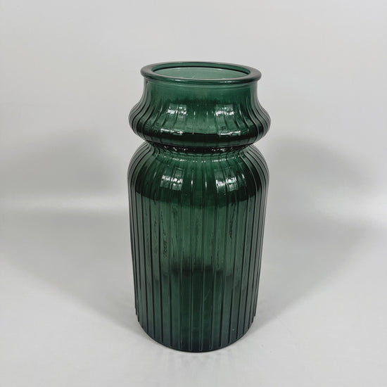 Recycled Glass Odessa Vase Juniper Green - Precious Sparkle