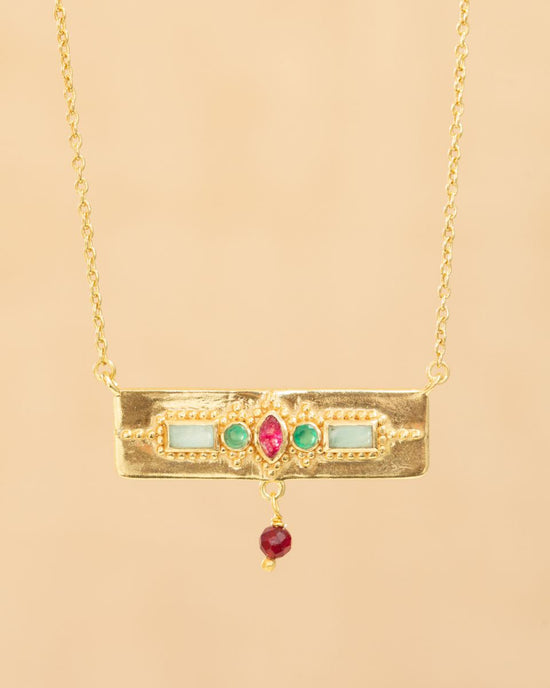 muja juma Adira Flat Bar Necklace - Precious Sparkle