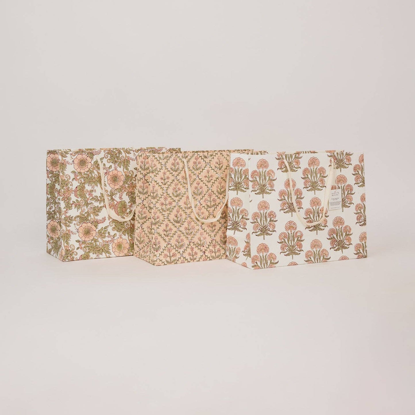 Paper Mirchi Block Printed Gift Bag (Large) - Terracotta - Precious Sparkle