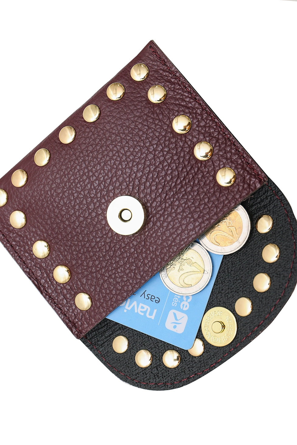 Cherry Paris Leina Leather Purse Bordeaux