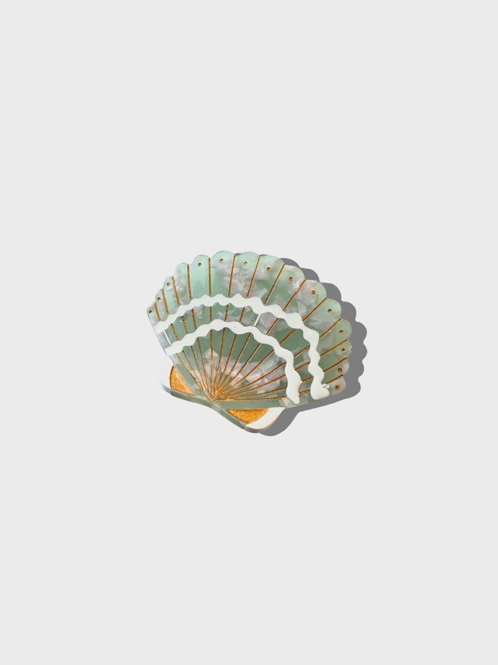 Hand-Painted Seashell Claw Hair Clip - Precious Sparkle