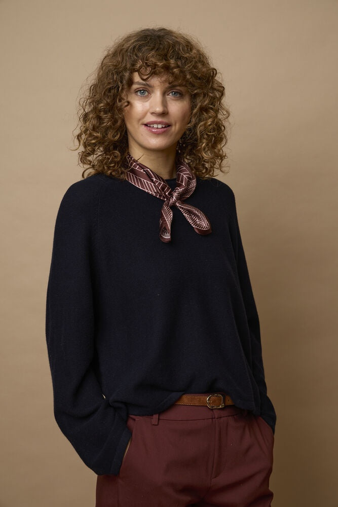 Fransa Frkasja Pullover in Salute Navy