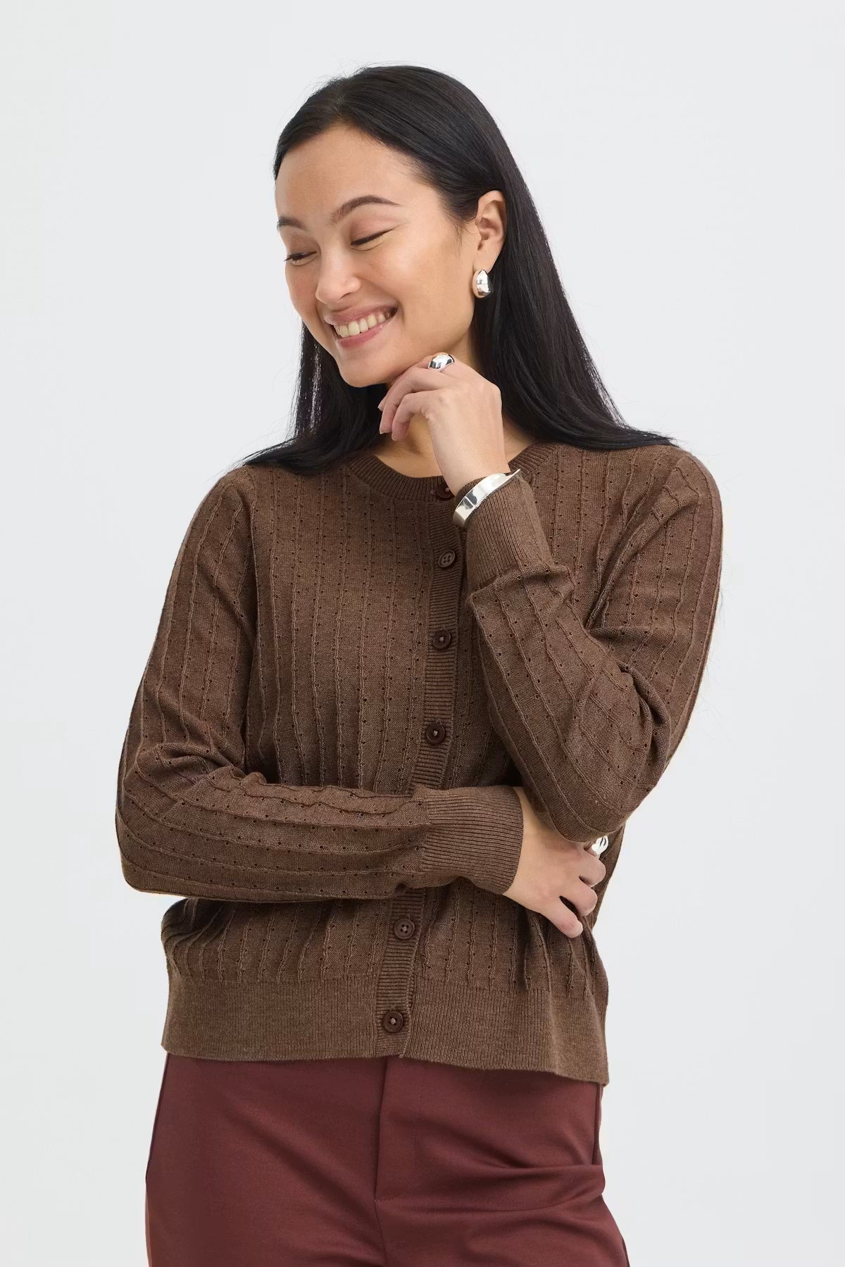 Fransa Frvanessa Cardigan Rain Drum Melange