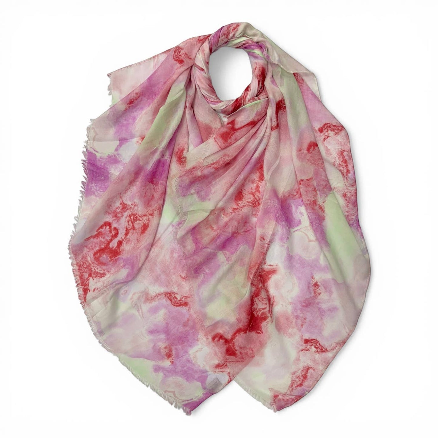 Soft Pastel Watercolour Marble Scarf Pink