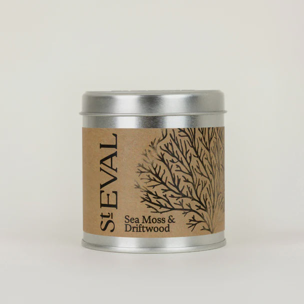St Eval Sea Moss & Driftwood Candle Tin
