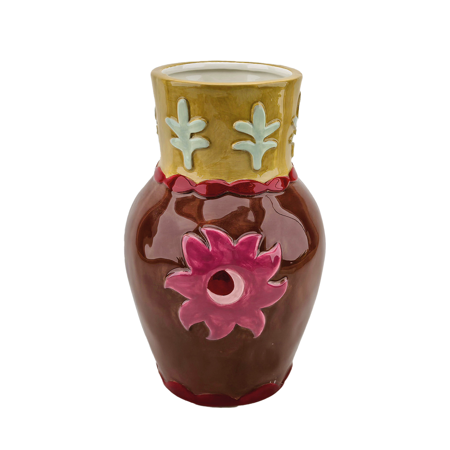 Claret & Ochre Sun Vase