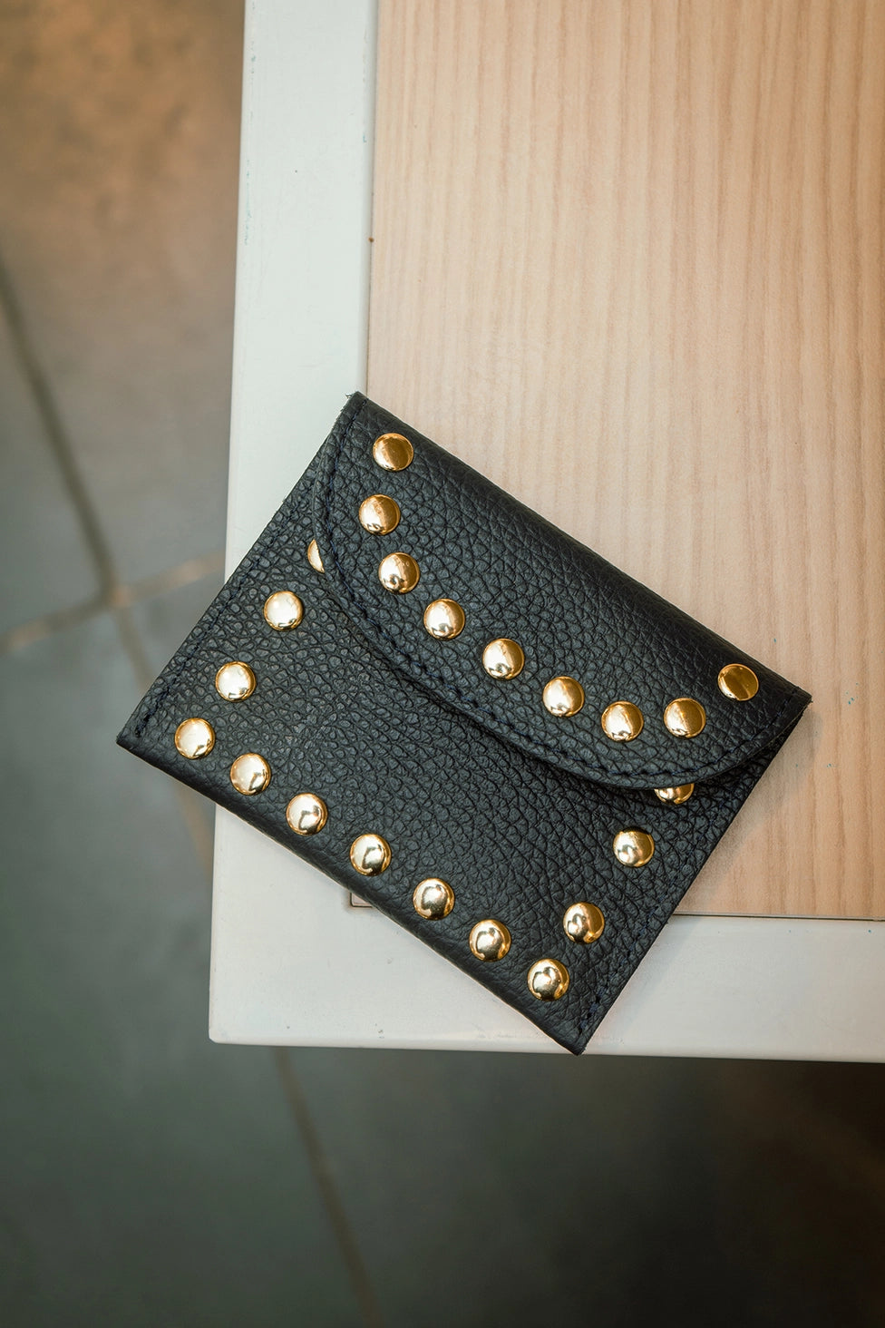 Cherry Paris Leina Leather Purse Navy