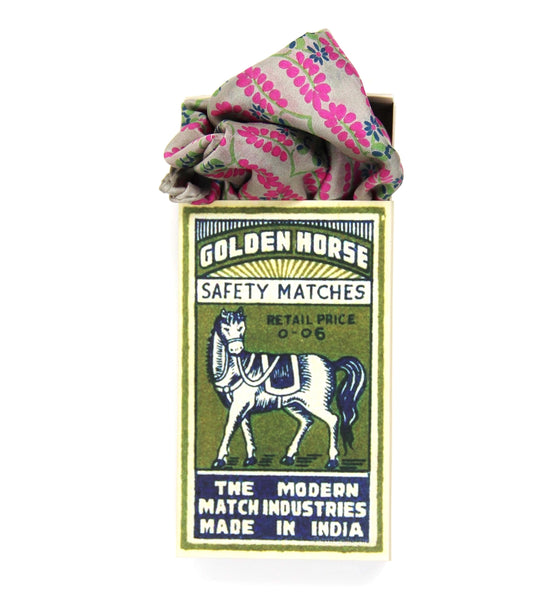 Les Belles Vagabondes Mini Albertine Fuchsia Silk Scarf - Precious Sparkle