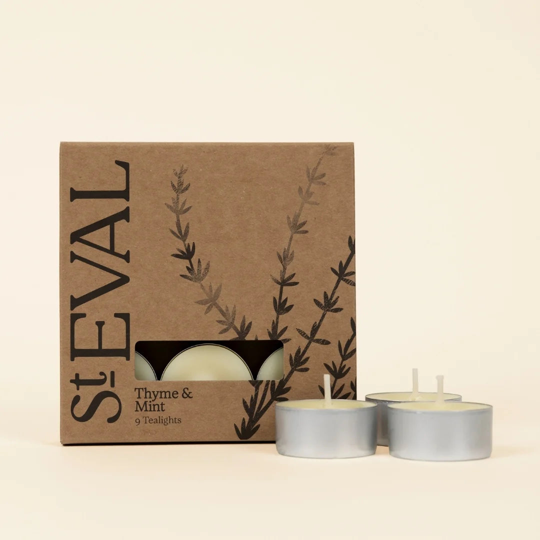 St Eval Thyme & Mint Tealight Candles