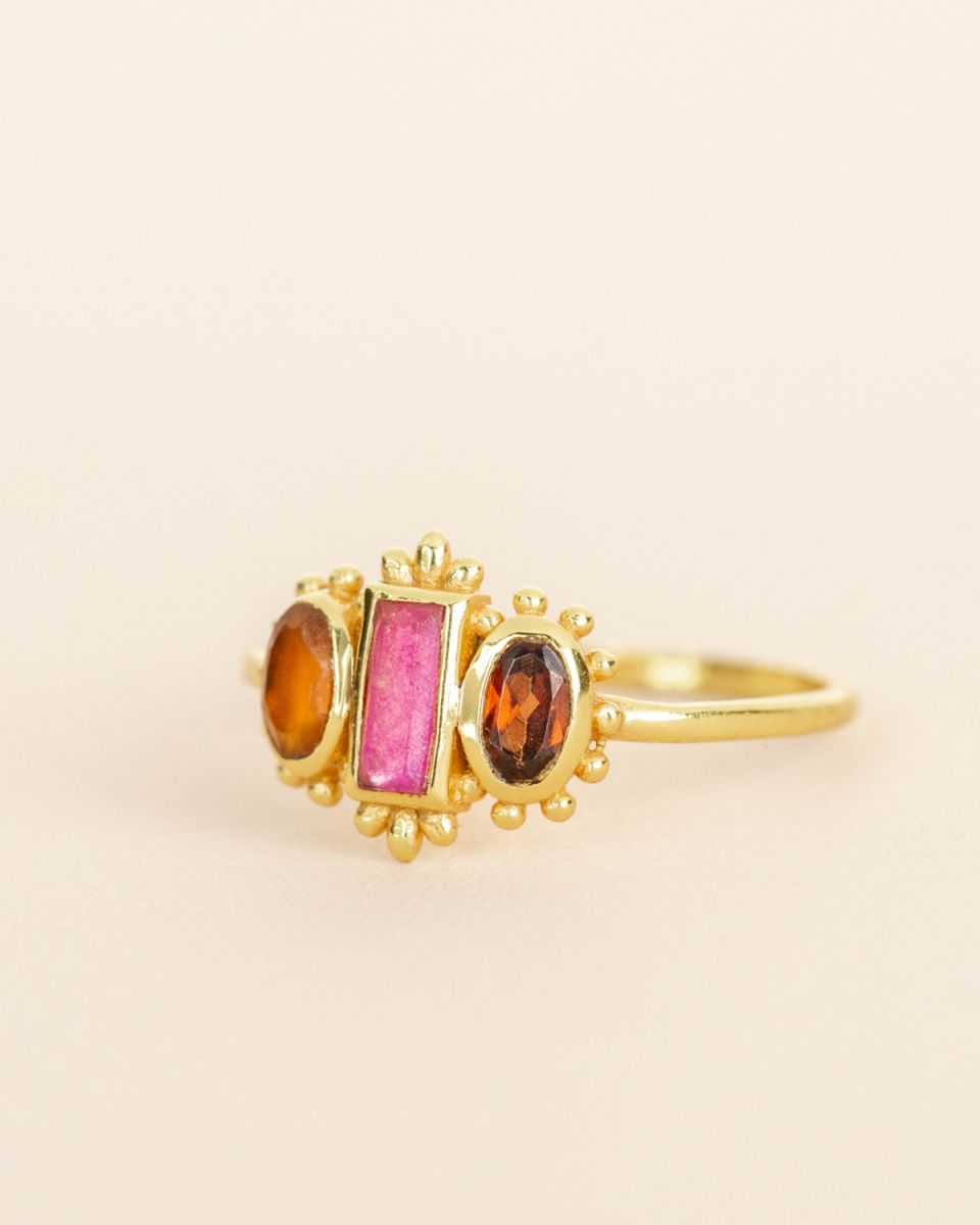 muja juma Afiya Ruby Ring - Precious Sparkle