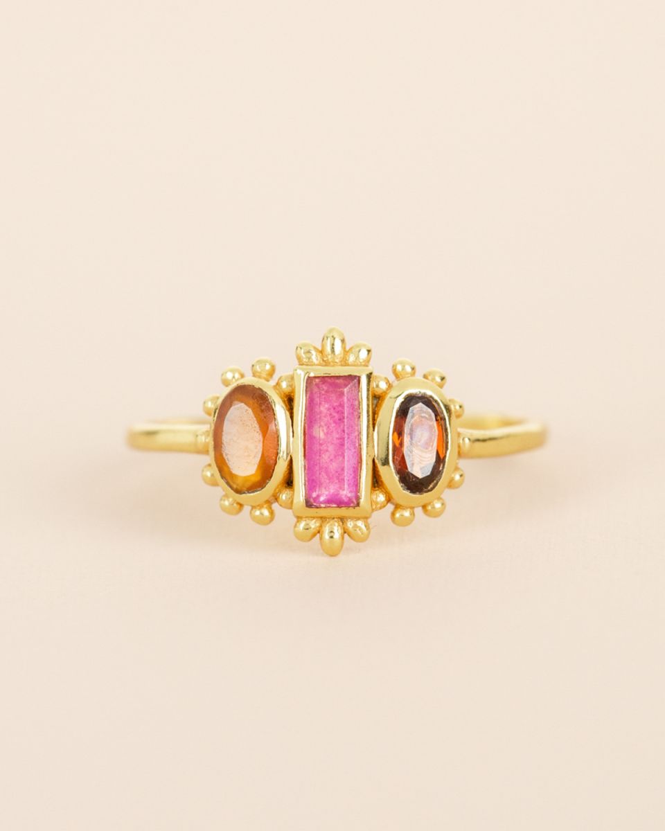 muja juma Afiya Ruby Ring - Precious Sparkle