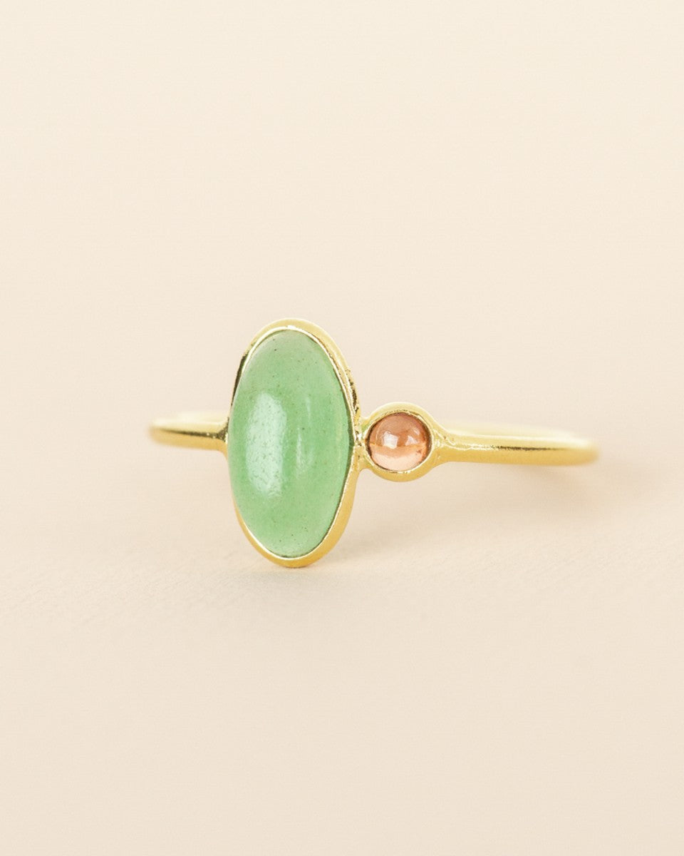 muja juma Lina Aventurine Ring - Precious Sparkle