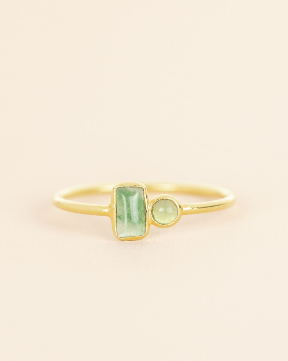 muja juma Lina Aventurine Ring Rectangle