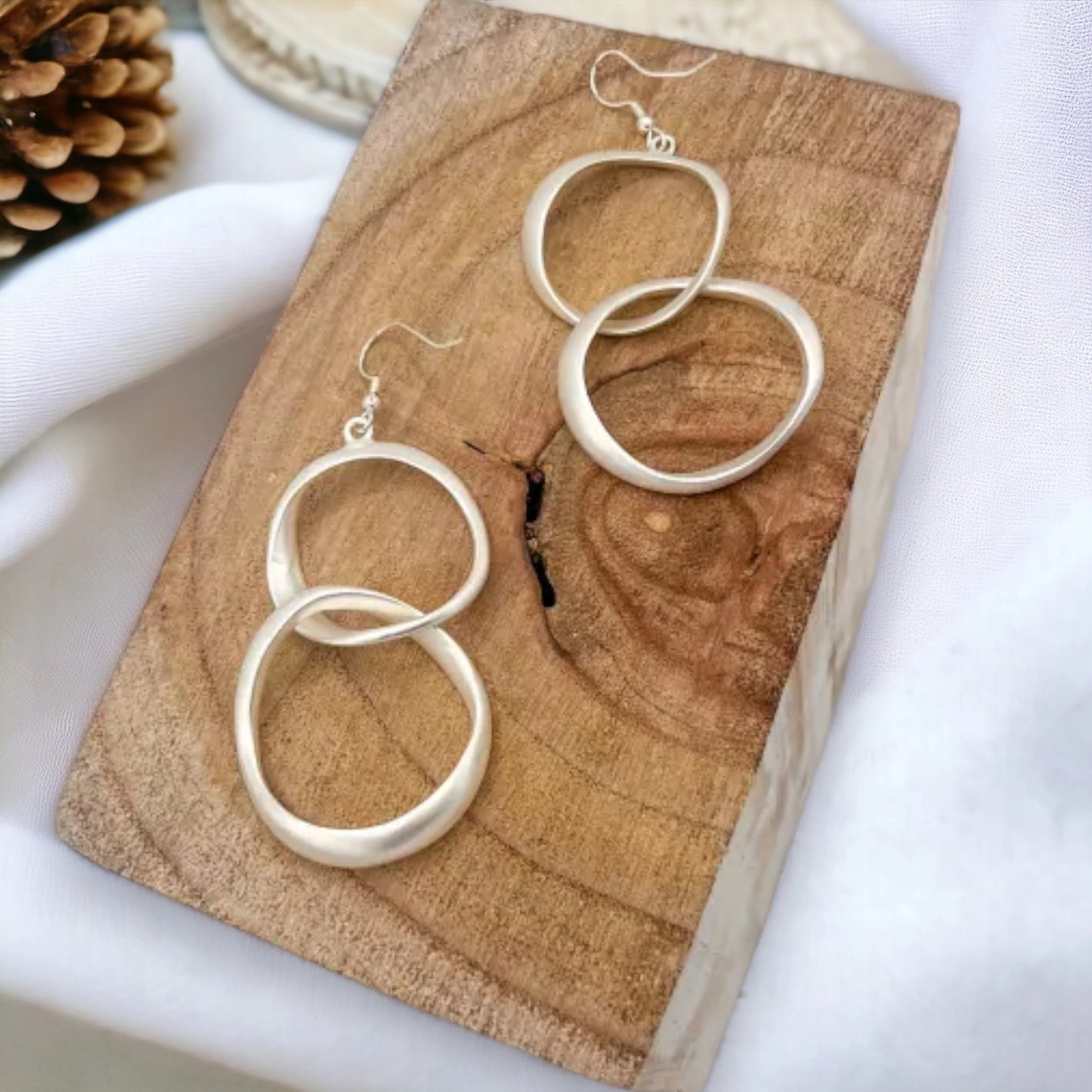 Statement Drop Large Loop Earrings - Precious Sparkle