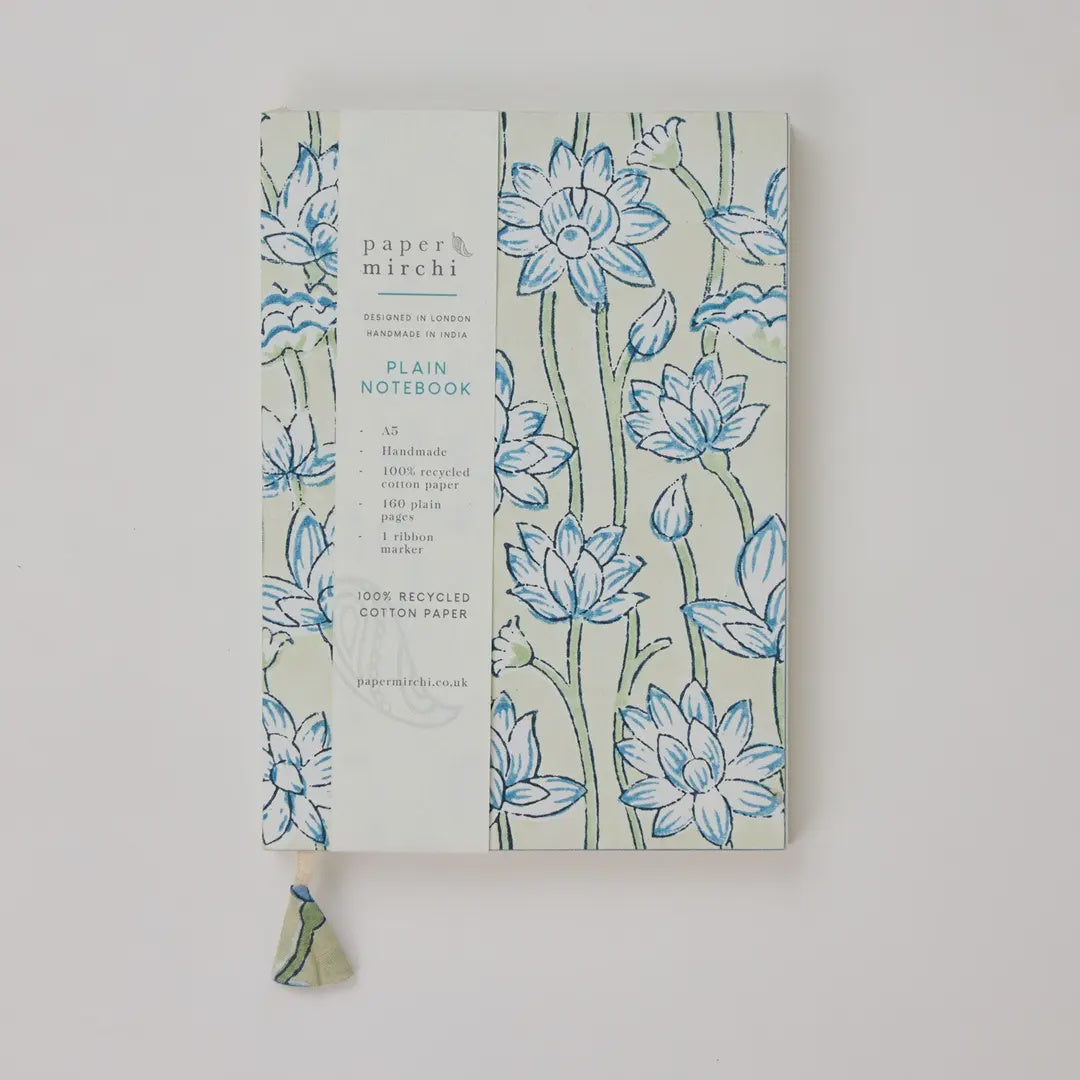 Paper Mirchi A5 Ruled Notebook- Lotus Indigo