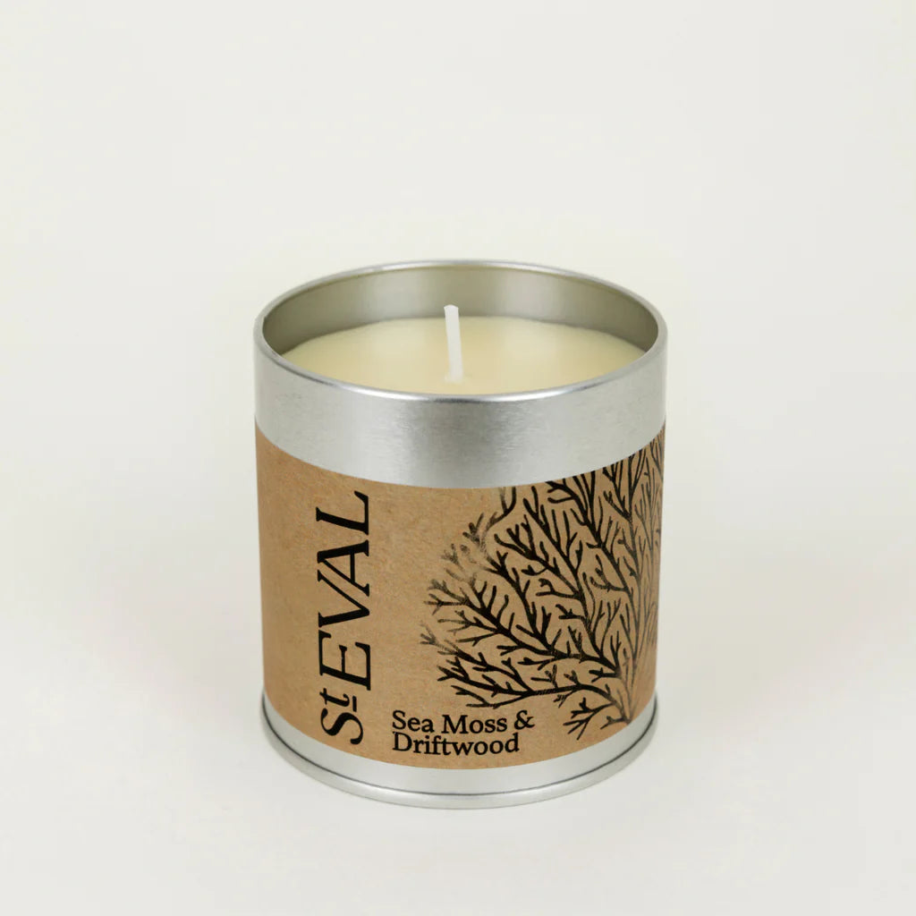 St Eval Sea Moss & Driftwood Candle Tin