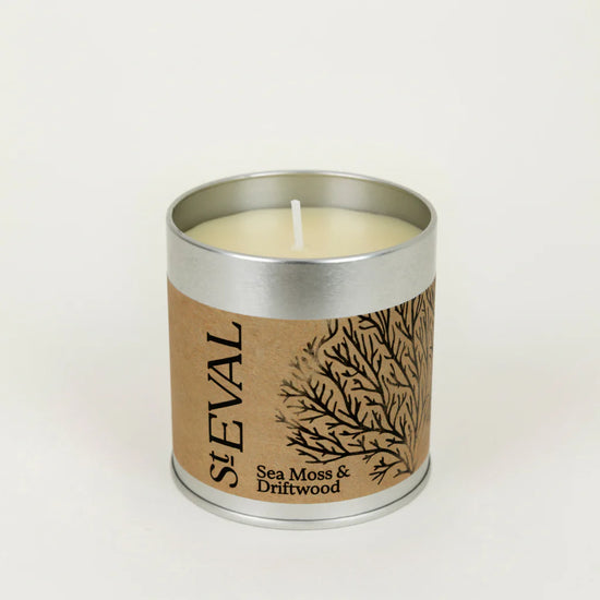 St Eval Sea Moss & Driftwood Candle Tin - Precious Sparkle