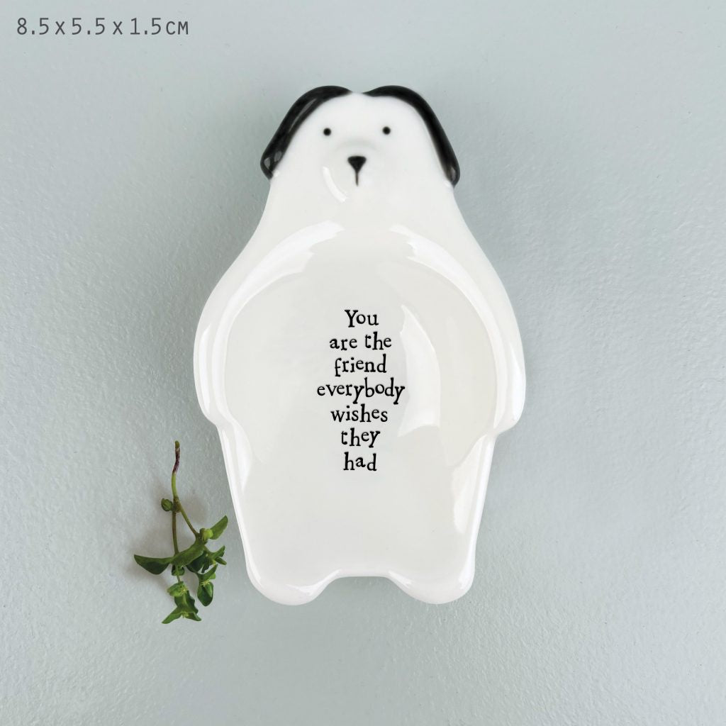 East of India Flat Dish Dog