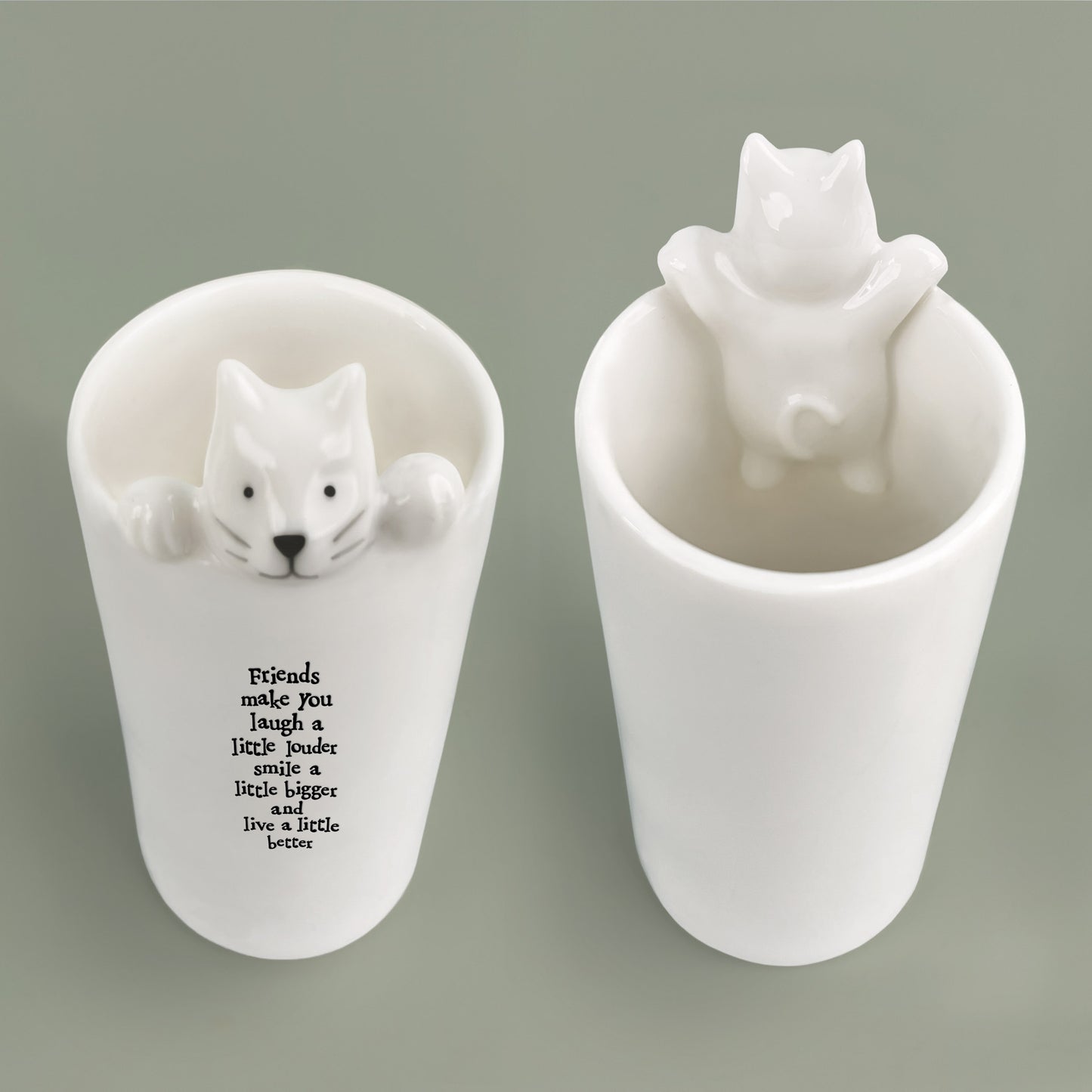 East of India Animal Vase Cat