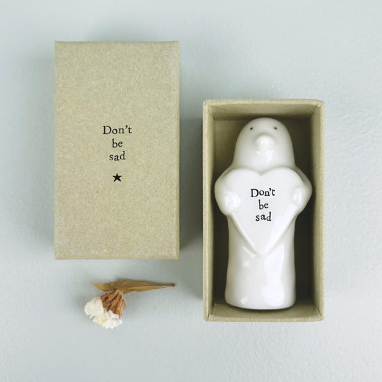 Load image into Gallery viewer, East of India Porcelain Heart Animal Penguin
