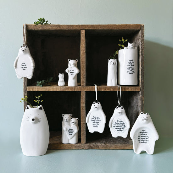 Load image into Gallery viewer, East of India Porcelain Animal Couple Cats
