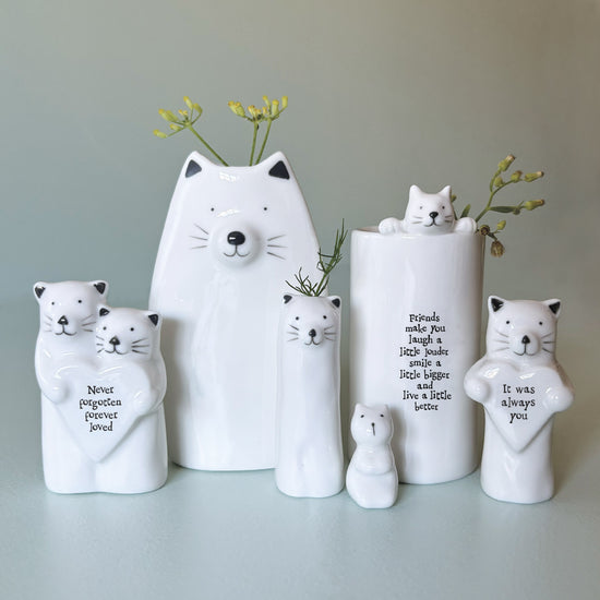 Load image into Gallery viewer, East of India Porcelain Animal Couple Cats

