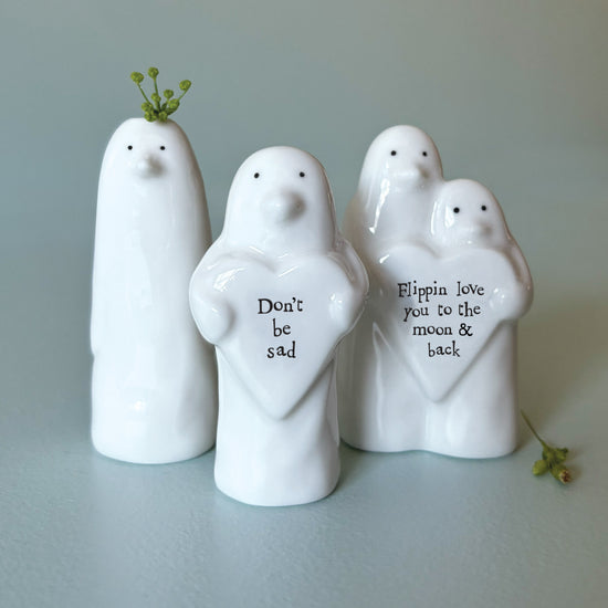 Load image into Gallery viewer, East of India Porcelain Heart Animal Penguin
