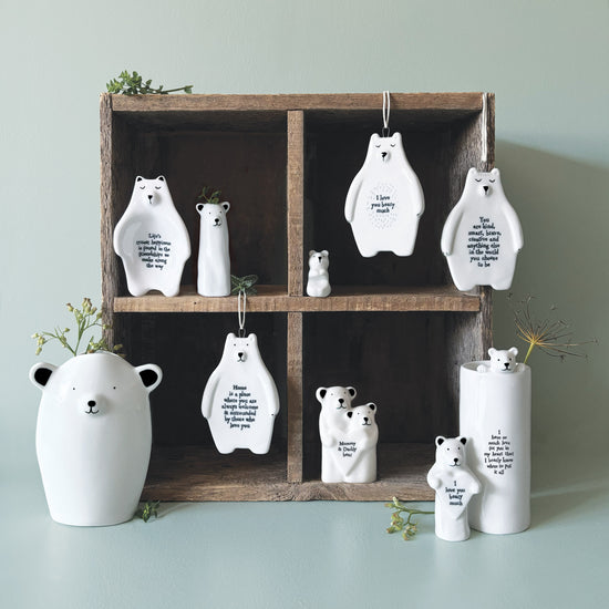 Load image into Gallery viewer, East of India Porcelain Heart Animal Bear
