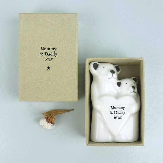 Load image into Gallery viewer, East of India Porcelain Animal Couple Bears
