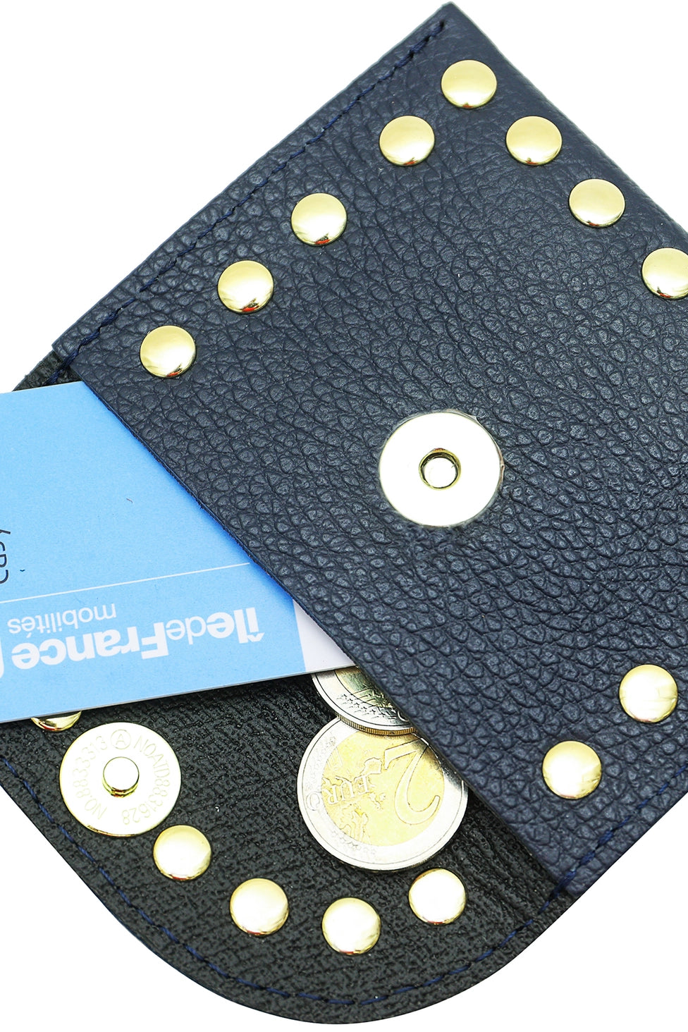 Cherry Paris Leina Leather Purse Navy