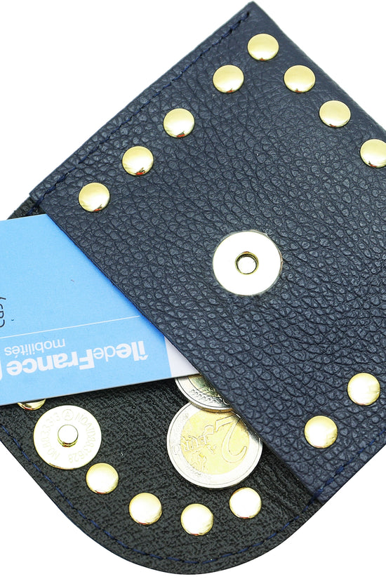 Load image into Gallery viewer, Cherry Paris Leina Leather Purse Navy
