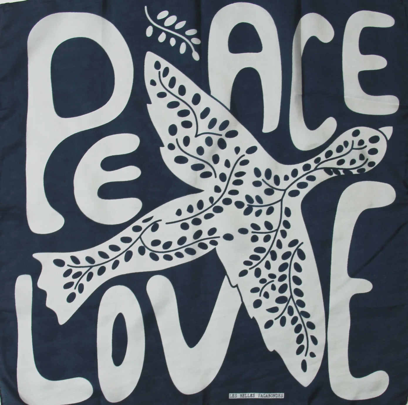 Les Belles Vagabondes Mini Peace & Love Scarf Navy - Precious Sparkle