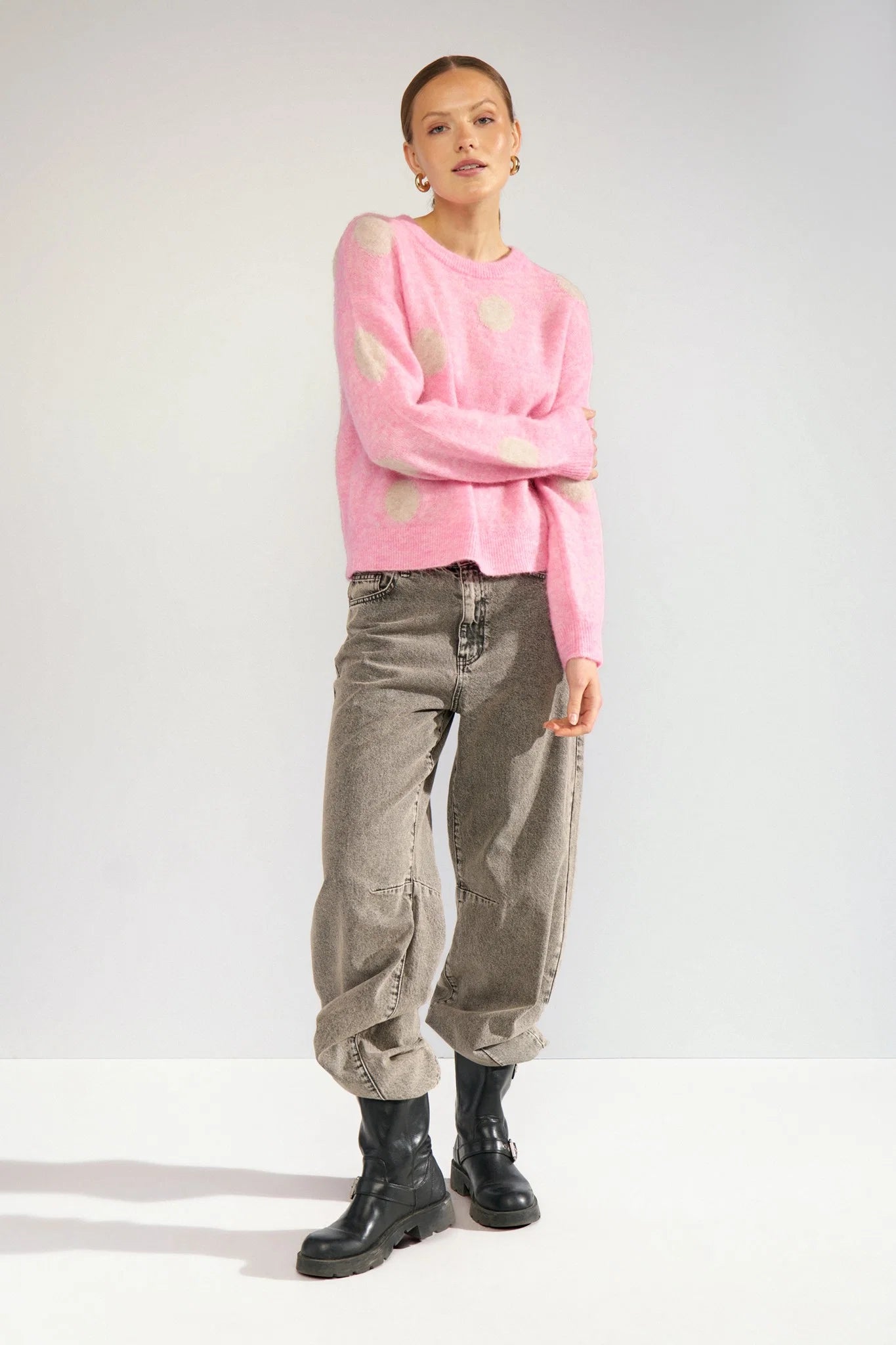 Numph Nusuri Dot Pullover - Bonbon
