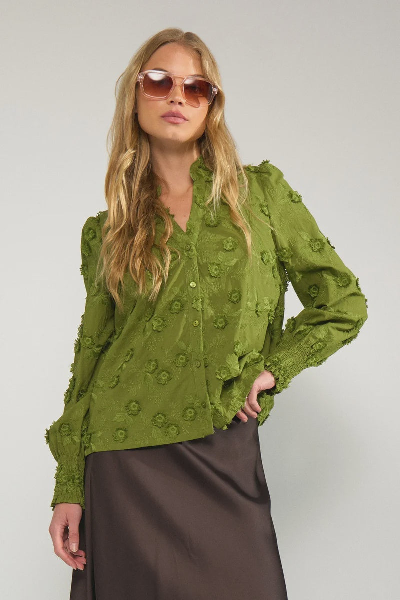 Numph Nulenea Shirt Calla Green