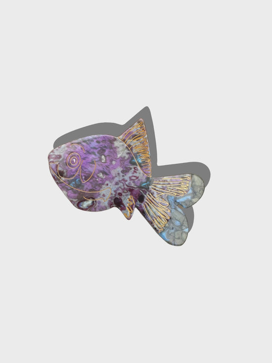 Hand-Painted Goldfish Claw Hair Clip - Precious Sparkle