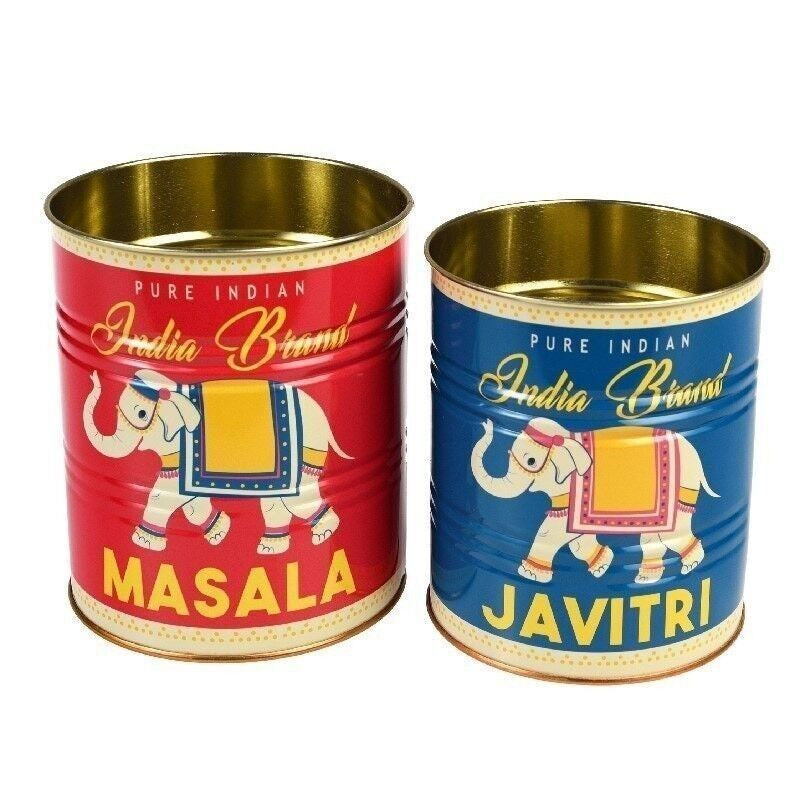 Rex Medium Storage Tins (Set of 2) Masala and Javitri - Precious Sparkle