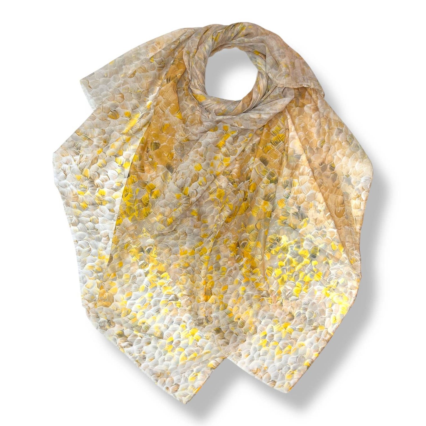 Vibrant Mosaic Print Scarf Yellow - Precious Sparkle