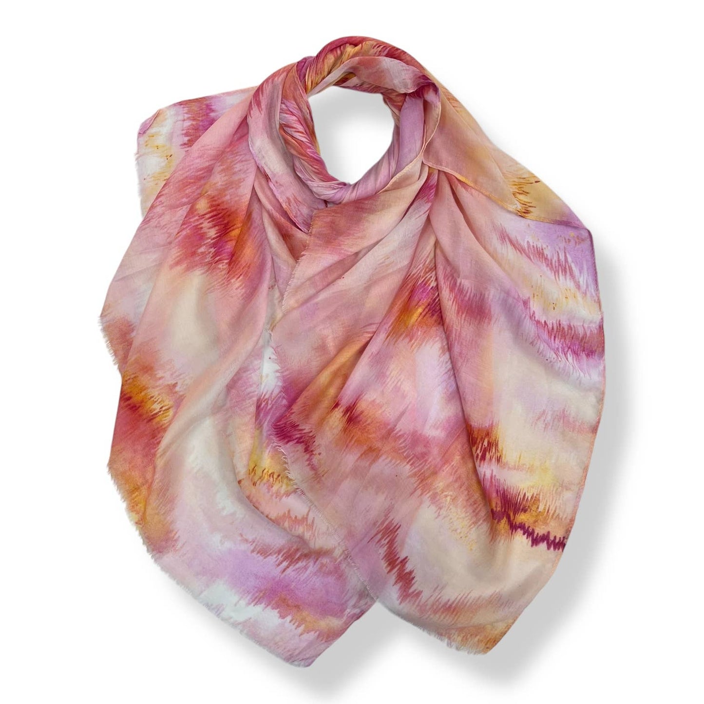 Abstract Brush Strokes Pink Scarf - Precious Sparkle