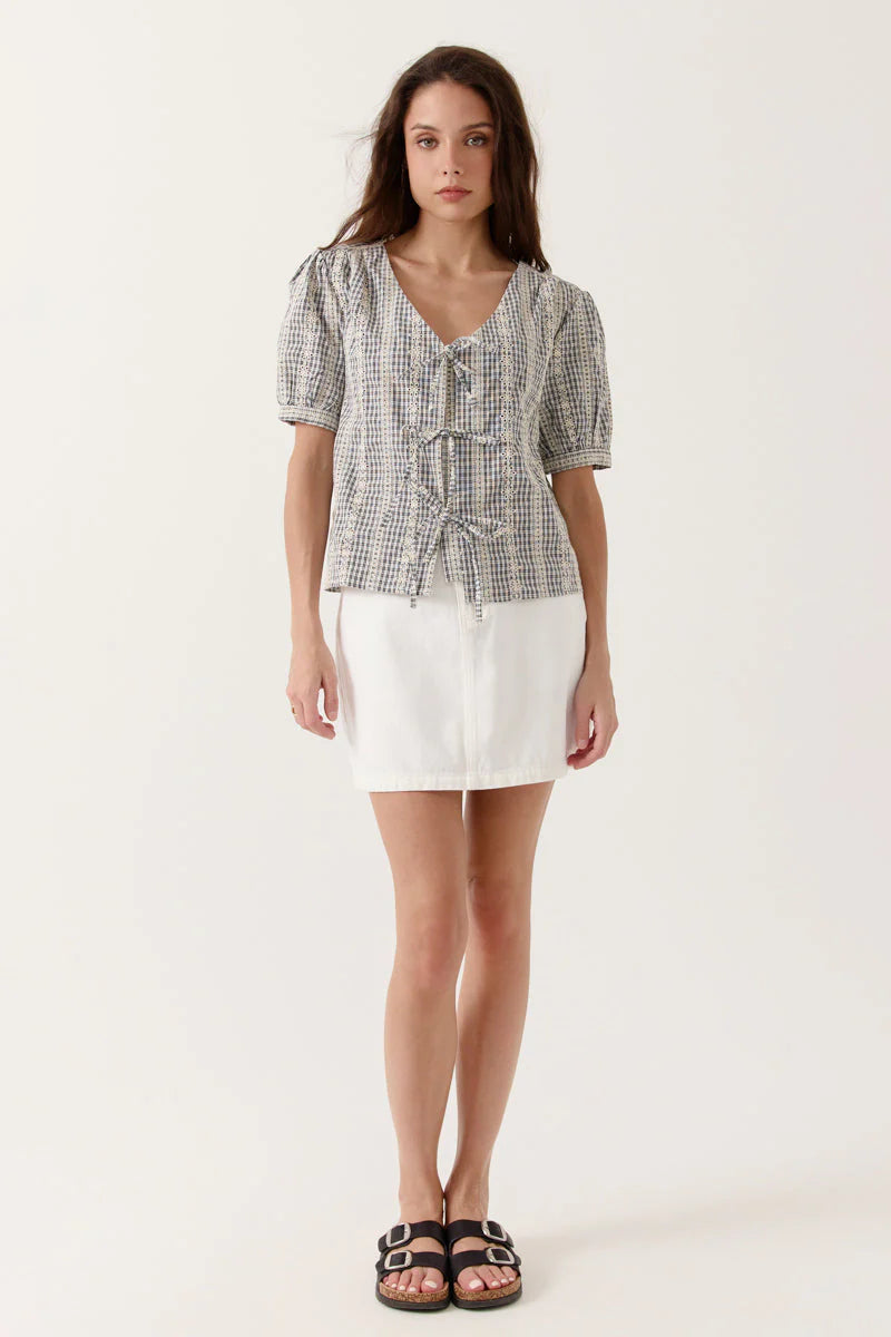 Artlove Neliane Tie-Front Blouse - Precious Sparkle