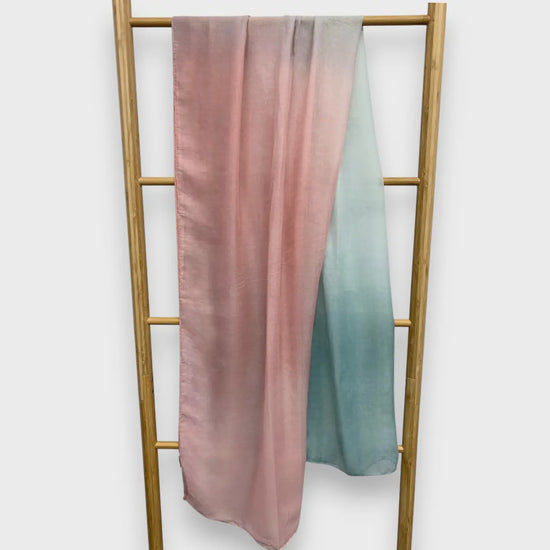 Summer Ombre Scarf Pink & Duck Egg - Precious Sparkle