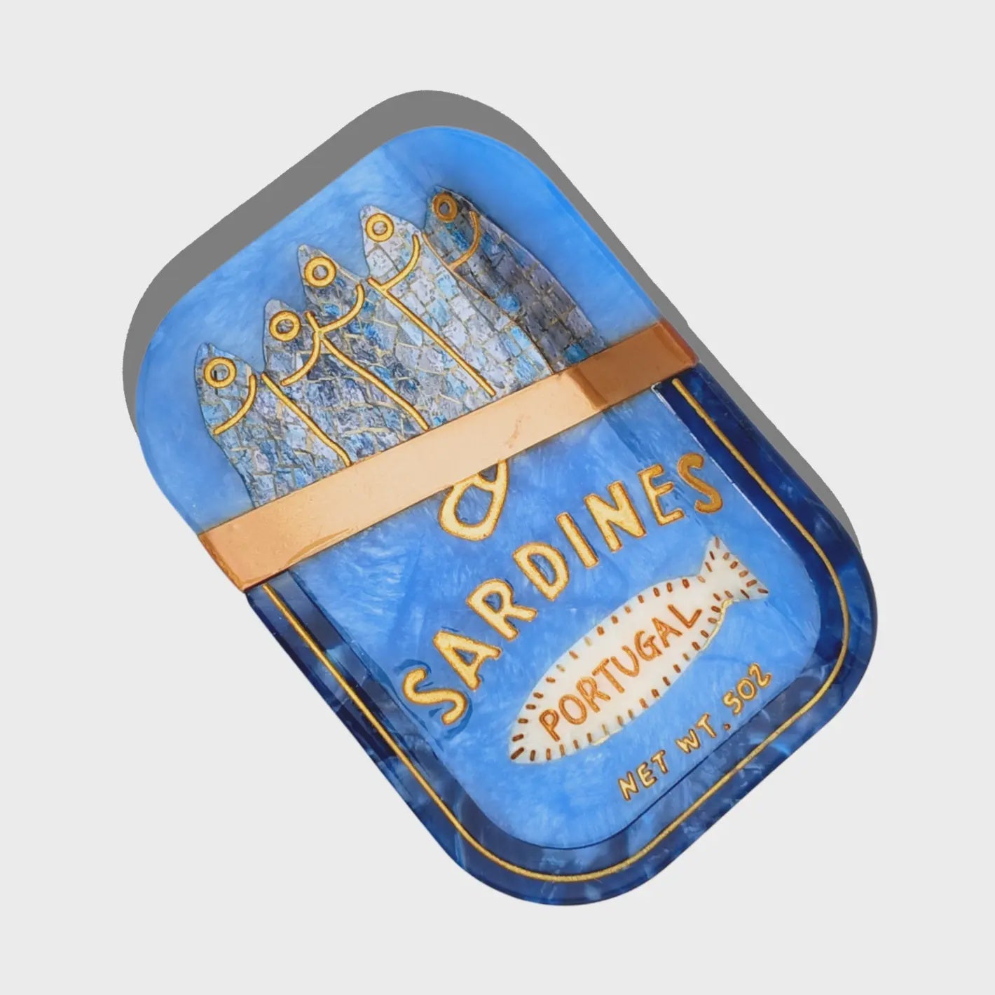 Hand-Painted Sardines Claw Hair Clip - Precious Sparkle