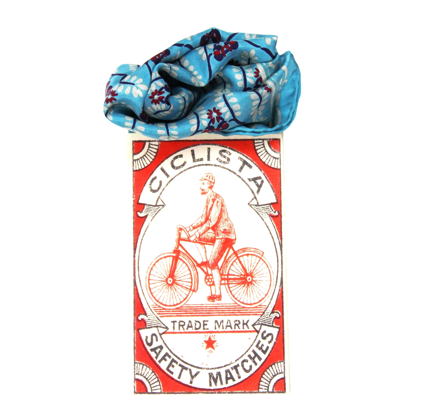 Les Belles Vagabondes Mini Albertine Turquoise Silk Scarf - Precious Sparkle