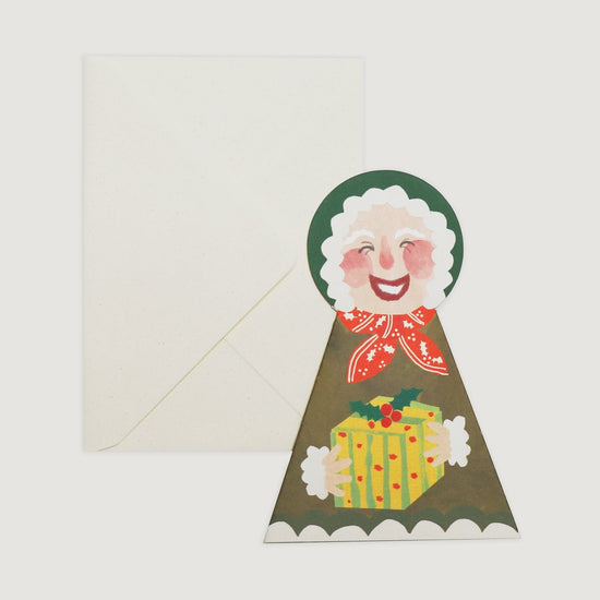 Mrs Claus Stand Up Christmas Card - Precious Sparkle