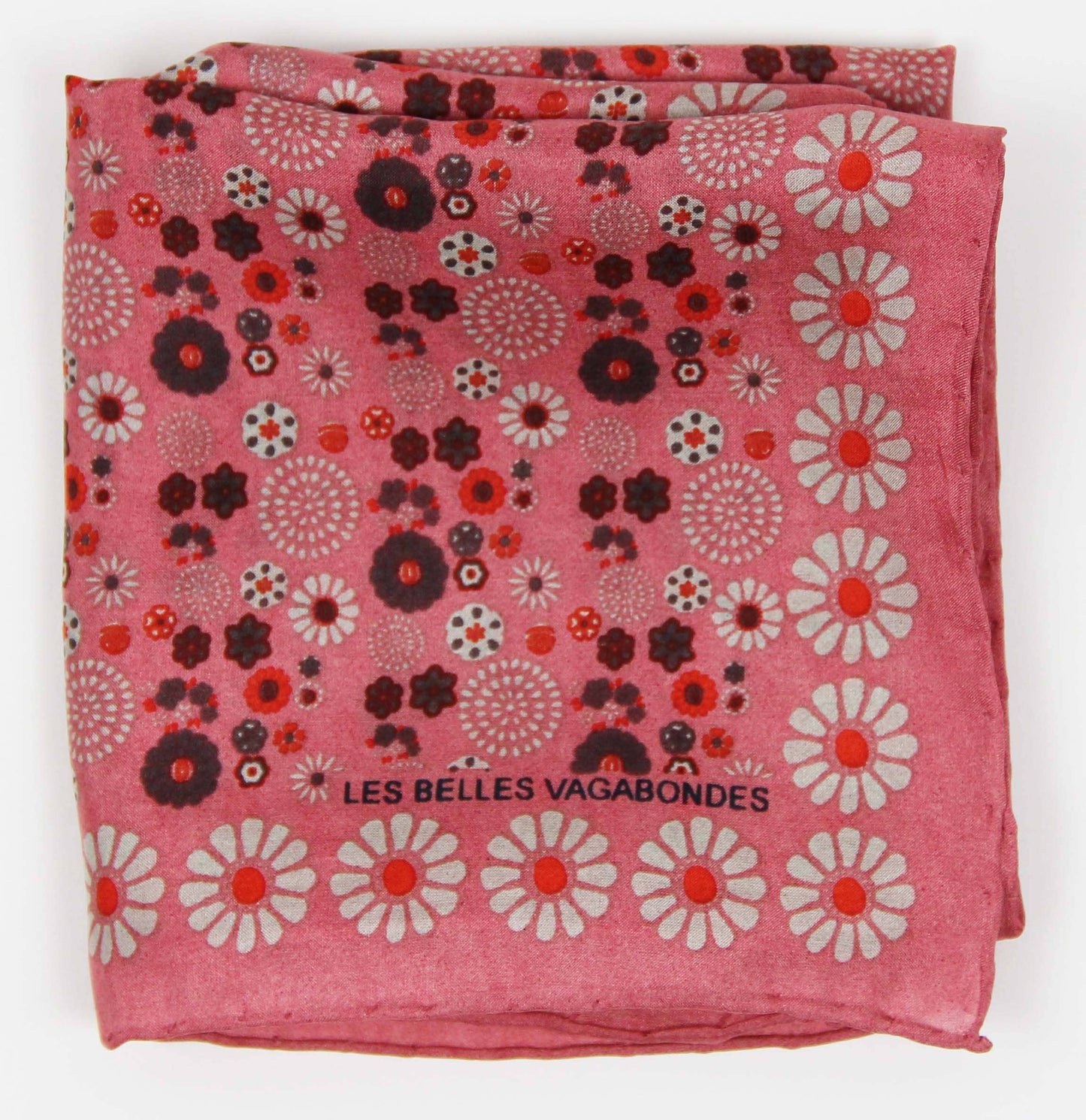 Les Belles Vagabondes Mini Hanami Rose Silk Scarf
