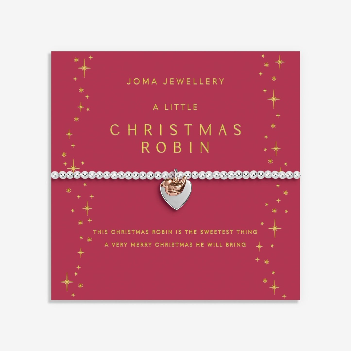 Jome Jewellery A Little Christmas Robin Bracelet - Precious Sparkle