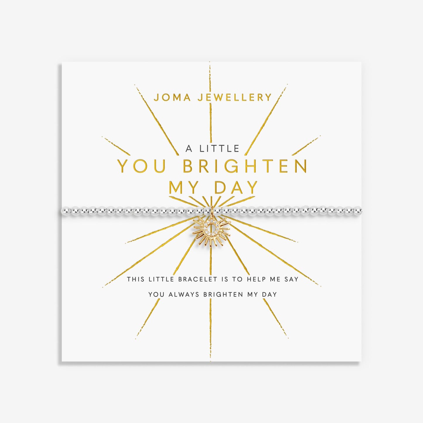 Joma Jewellery A Little 'You Brighten My Day' Bracelet in Silver and Gold Plating - Precious Sparkle